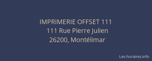 IMPRIMERIE OFFSET 111