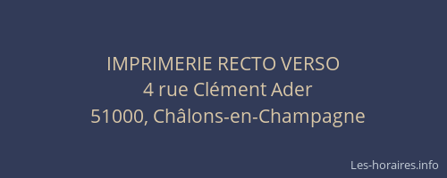 IMPRIMERIE RECTO VERSO