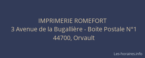 IMPRIMERIE ROMEFORT