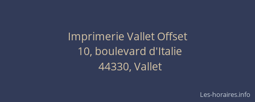 Imprimerie Vallet Offset