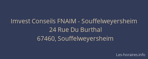 Imvest Conseils FNAIM - Souffelweyersheim