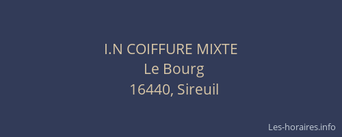 I.N COIFFURE MIXTE