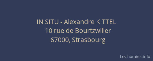 IN SITU - Alexandre KITTEL