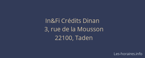 In&Fi Crédits Dinan
