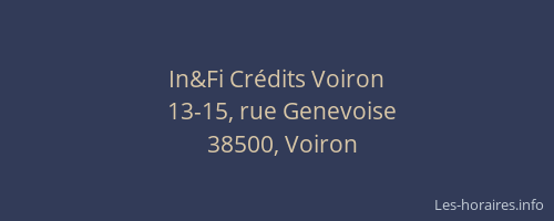 In&Fi Cr&eacute;dits Voiron