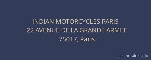 INDIAN MOTORCYCLES PARIS