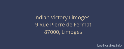 Indian Victory Limoges