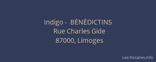 Indigo -  BÉNÉDICTINS