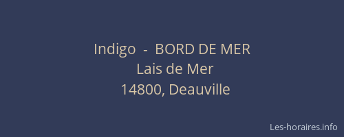 Indigo  -  BORD DE MER