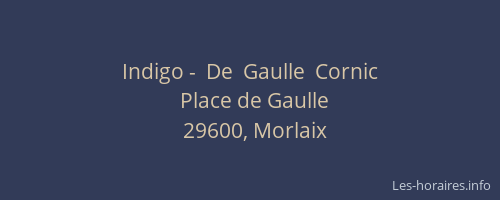 Indigo -  De  Gaulle  Cornic