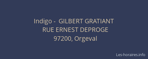 Indigo -  GILBERT GRATIANT
