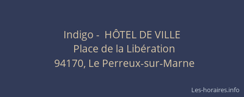 Indigo -  H&Ocirc;TEL DE VILLE