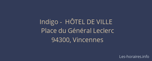 Indigo -  H&Ocirc;TEL DE VILLE