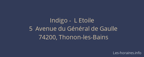 Indigo -  L Etoile