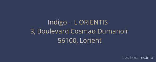 Indigo -  L ORIENTIS