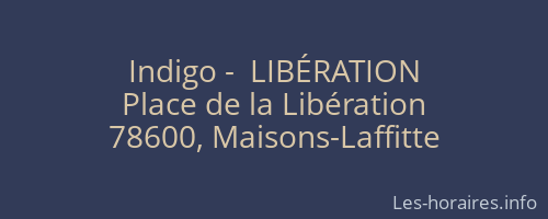 Indigo -  LIB&Eacute;RATION
