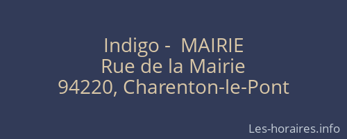 Indigo -  MAIRIE