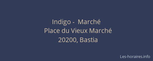 Indigo -  Marché