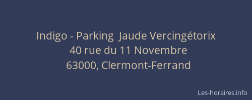 Indigo - Parking  Jaude Vercingétorix