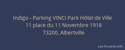 Indigo - Parking VINCI Park Hôtel de Ville