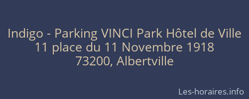 Indigo - Parking VINCI Park Hôtel de Ville