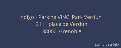 Indigo - Parking VINCI Park Verdun