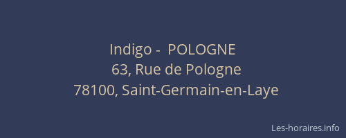 Indigo -  POLOGNE