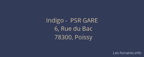 Indigo -  PSR GARE