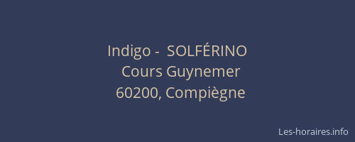 Indigo -  SOLFÉRINO