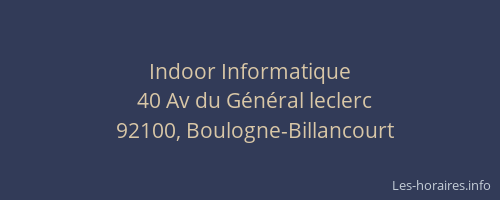 Indoor Informatique
