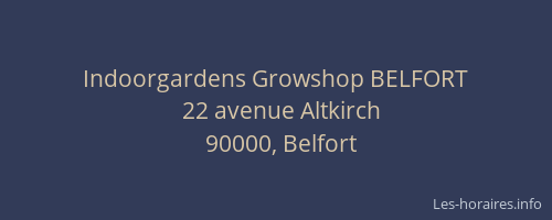 Indoorgardens Growshop BELFORT
