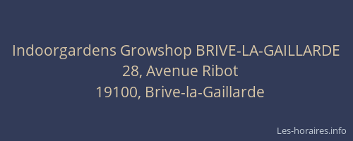 Indoorgardens Growshop BRIVE-LA-GAILLARDE