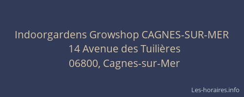 Indoorgardens Growshop CAGNES-SUR-MER