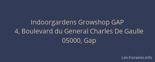 Indoorgardens Growshop GAP