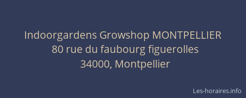 Indoorgardens Growshop MONTPELLIER