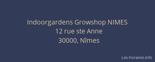Indoorgardens Growshop NIMES