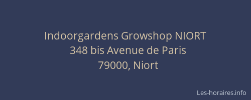Indoorgardens Growshop NIORT