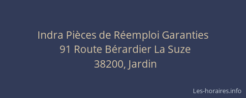 Indra Pi&egrave;ces de R&eacute;emploi Garanties