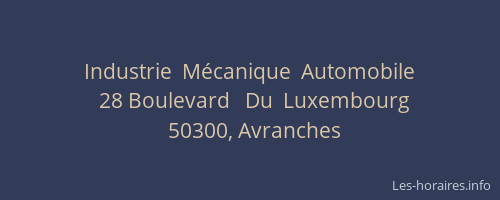 Industrie  Mécanique  Automobile