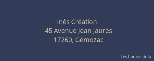 In&egrave;s Cr&eacute;ation