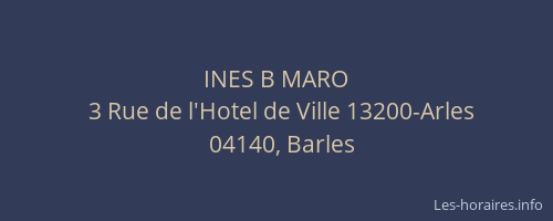 INES B MARO