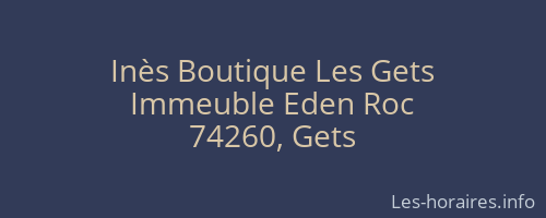 Inès Boutique Les Gets