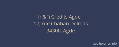 In&Fi Crédits Agde