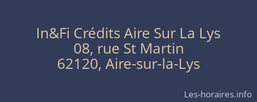 In&Fi Crédits Aire Sur La Lys
