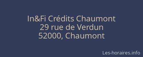 In&Fi Crédits Chaumont