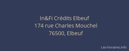 In&Fi Crédits Elbeuf