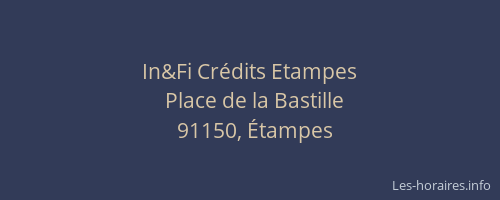 In&Fi Crédits Etampes