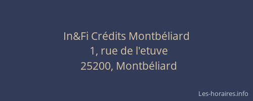 In&Fi Crédits Montbéliard
