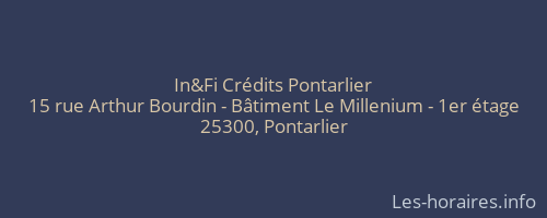 In&Fi Crédits Pontarlier