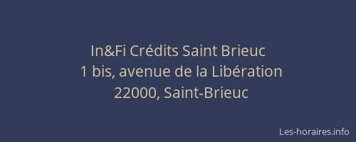 In&Fi Crédits Saint Brieuc